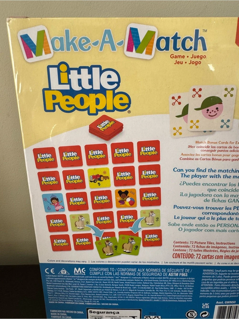 Fisher-Price Make-A-Match Little People Card Game NIB